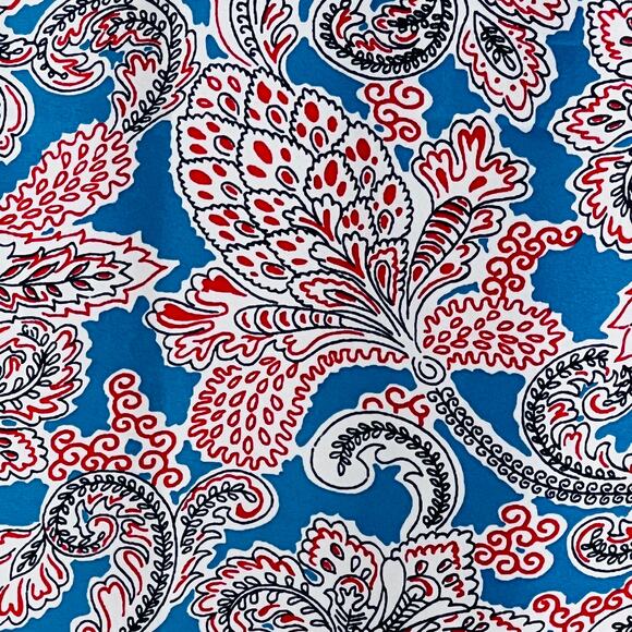 LOFT Boho Paisley Cami Blue Chiffon Resort Summer Tank Top XS - Picture 5 of 10